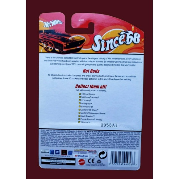 2008 Hot Wheels PURPLE PASSION WOODY Since 68 Hot Rods Metalflake Burgundy 1:64 - Picture 8 of 10